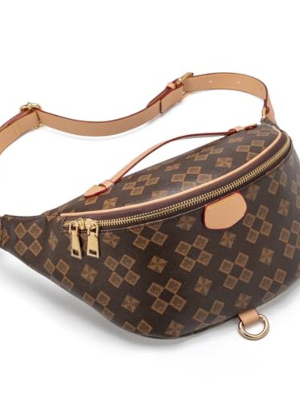 Crossbody Sling Bag for Women Fanny Pack with Adjustable Strap Two-Way Zipper